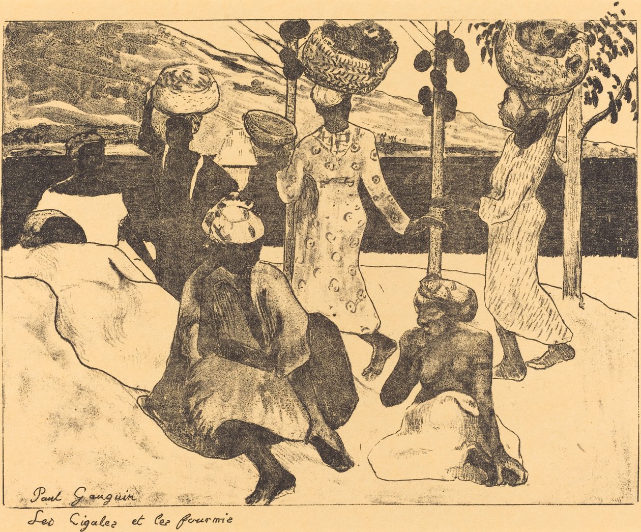 Kobylky a mravenci: Vzpomínka na Martinik od Paul Gauguin