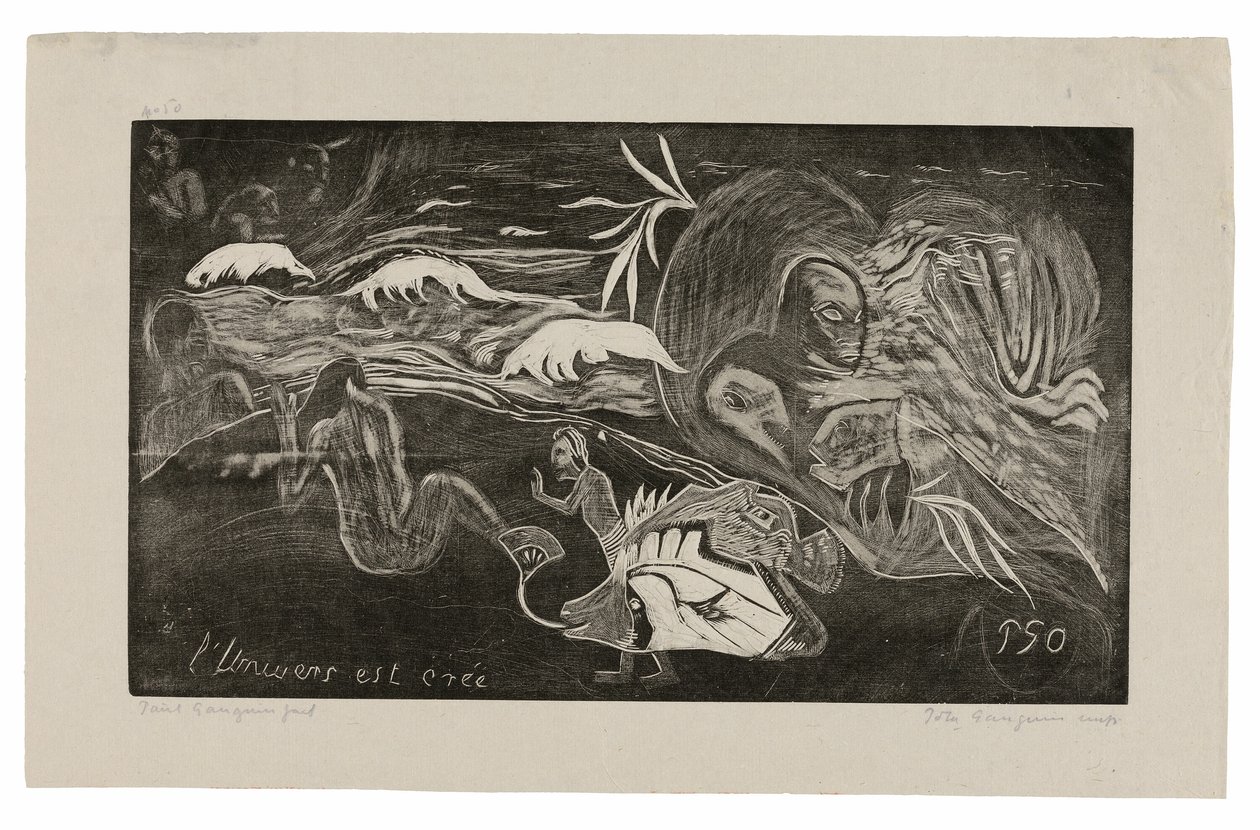 L’univers est créé (Vesmír se vytváří), ze suity Noa Noa od Paul Gauguin