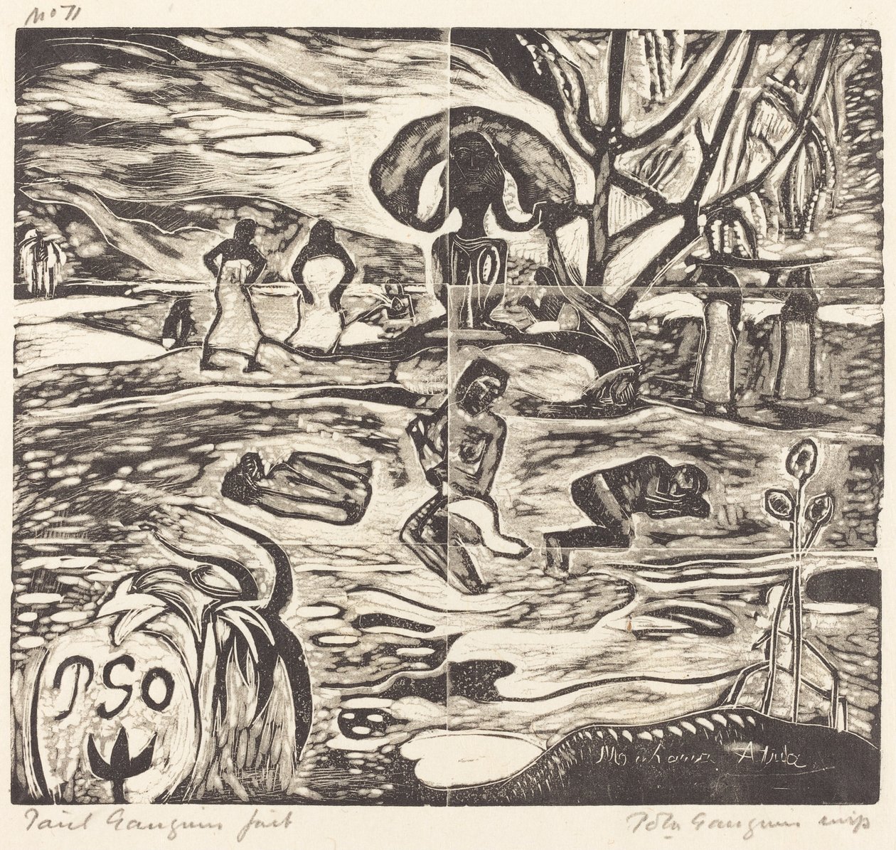 Mahana Atua (jídlo bohů) od Paul Gauguin