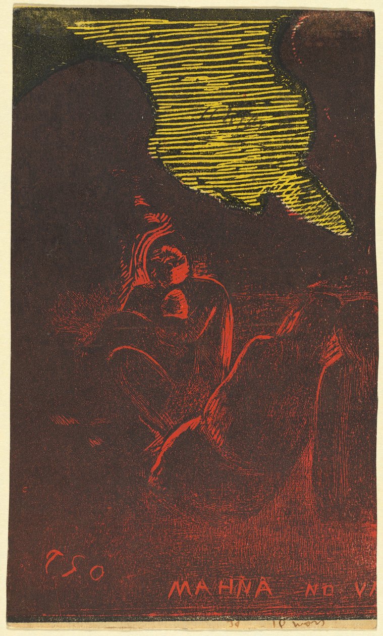 Mahna no Varua Ino (Démon mluví) [verso] od Paul Gauguin