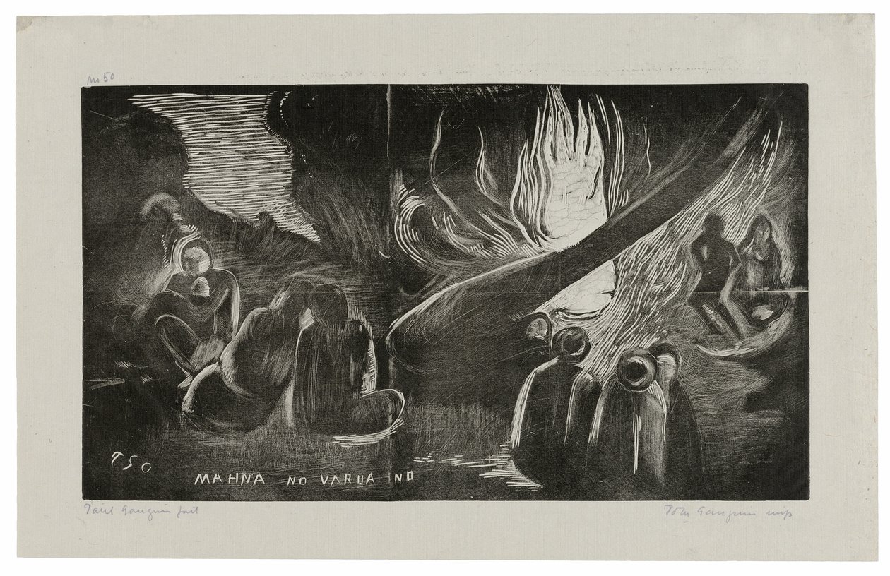 Mahna no varua ino (Ďábel mluví), ze suity Noa Noa od Paul Gauguin