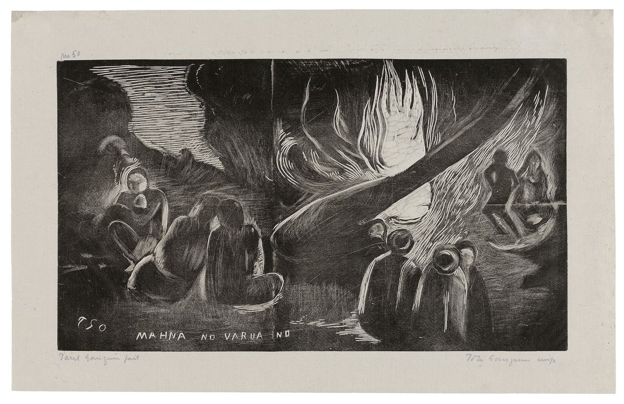 Mahna no varua ino (Ďábel mluví), ze suity Noa Noa od Paul Gauguin