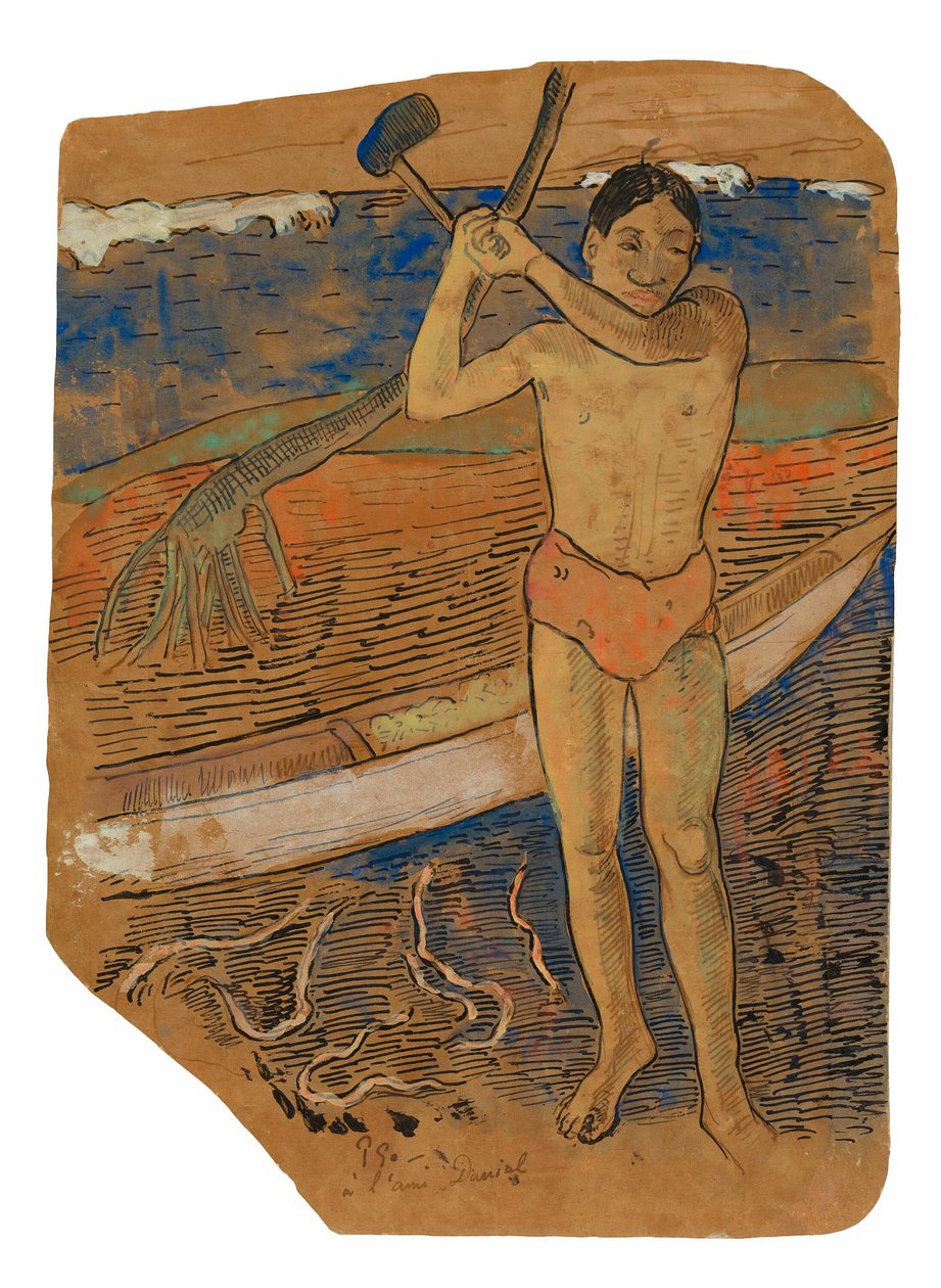 Muž se sekerou od Paul Gauguin