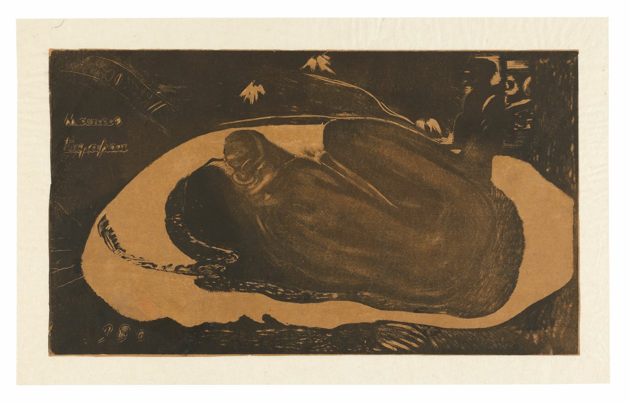 Manau tupapau (Myslí na ducha nebo Duch myslí na ni), ze suity Noa Noa od Paul Gauguin