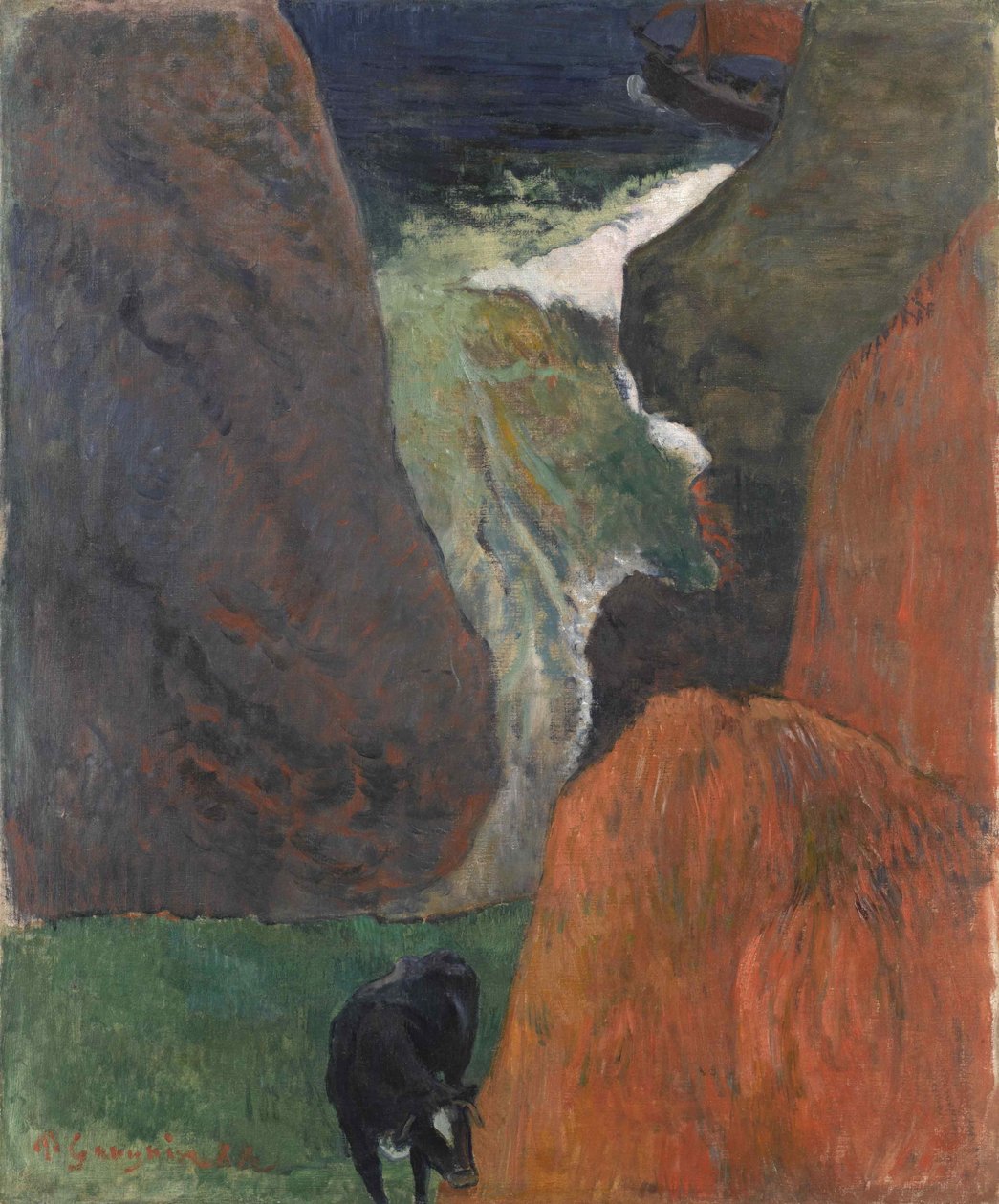 Námořník s krávou, 1888. od Paul Gauguin