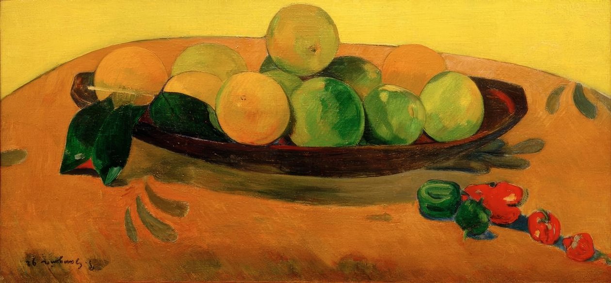 Zátiší s ovocem a paprikou od Paul Gauguin
