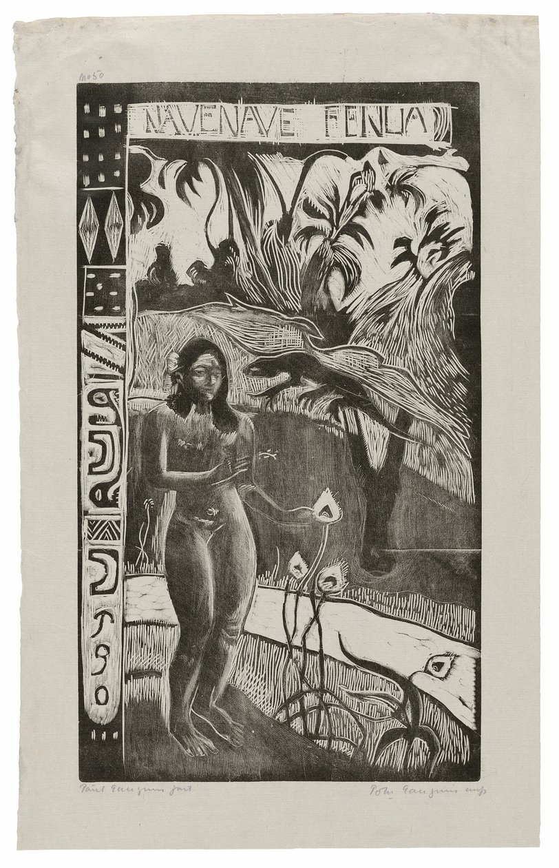 Nave nave fenua (Rozkošná země), ze suity Noa Noa od Paul Gauguin
