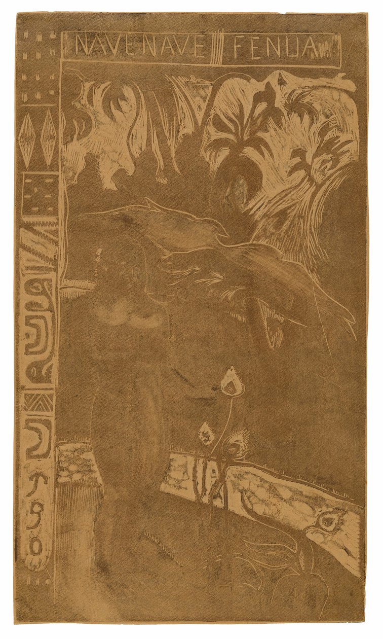 Nave nave fenua (Rozkošná země), ze suity Noa Noa od Paul Gauguin