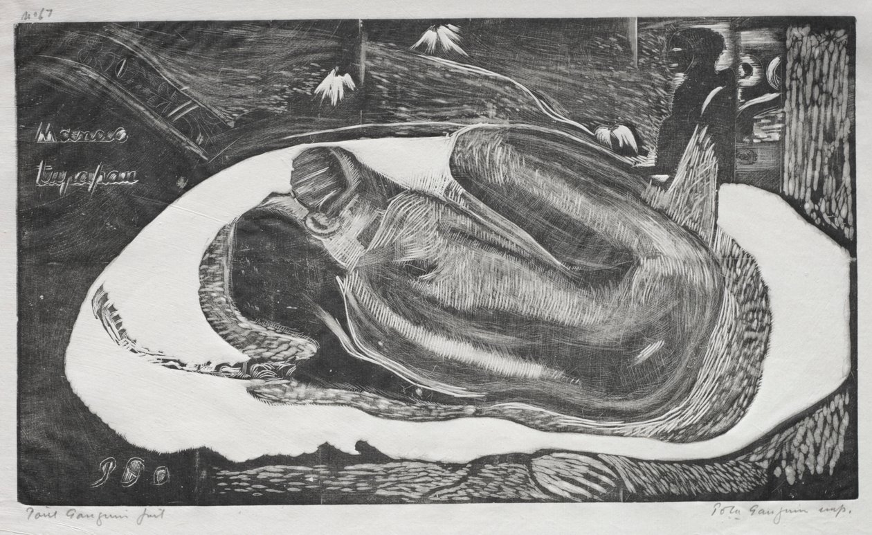 Noa Noa: Manao Yupapau sledovaný duchy mrtvých, 1893-94. od Paul Gauguin