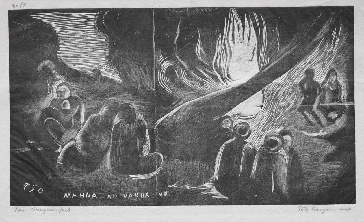 Noe, Ďábel mluví Mahna Žádný zlý duch, 1893-94. od Paul Gauguin