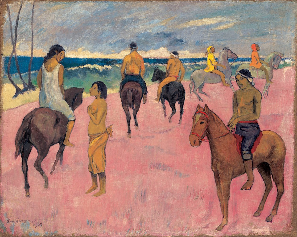 Na koni na mořském pobřeží II. od Paul Gauguin
