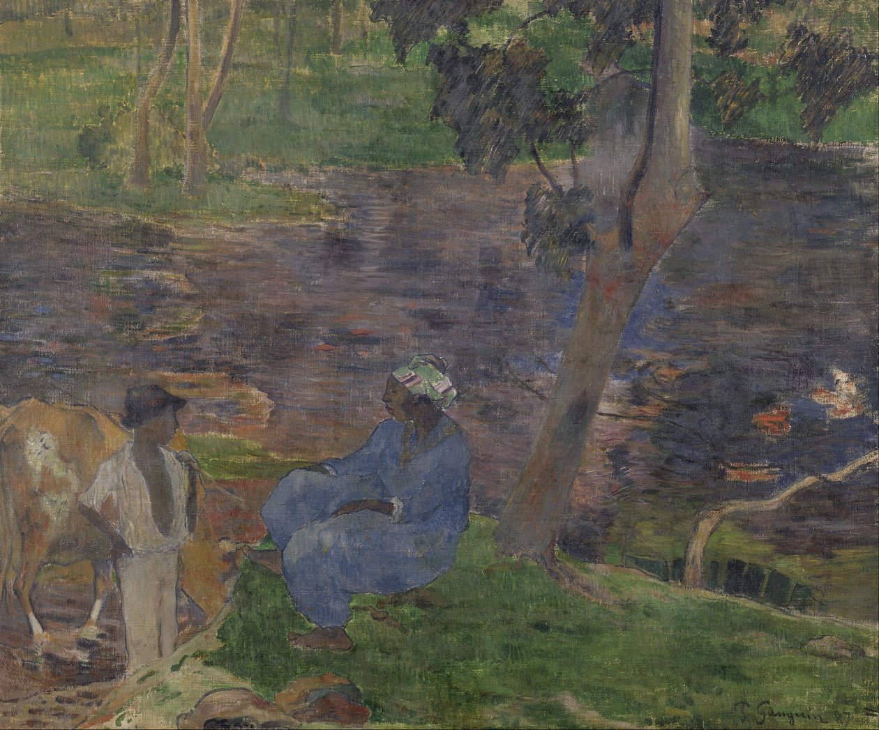 Na březích řeky na Martiniku od Paul Gauguin