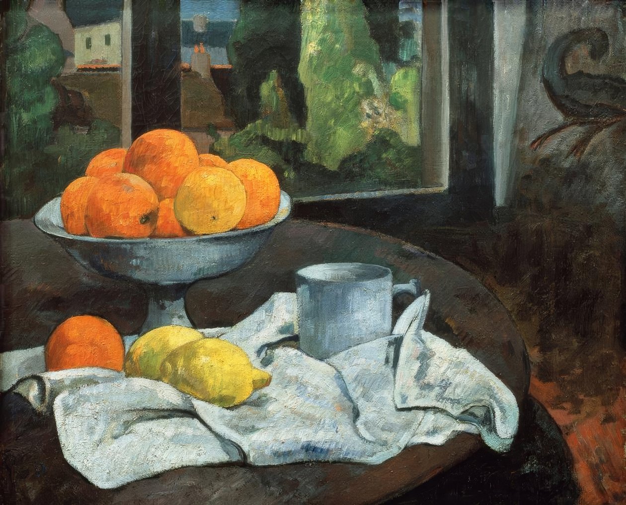Pomeranče a citrony s výhledem na Pont–Aven od Paul Gauguin