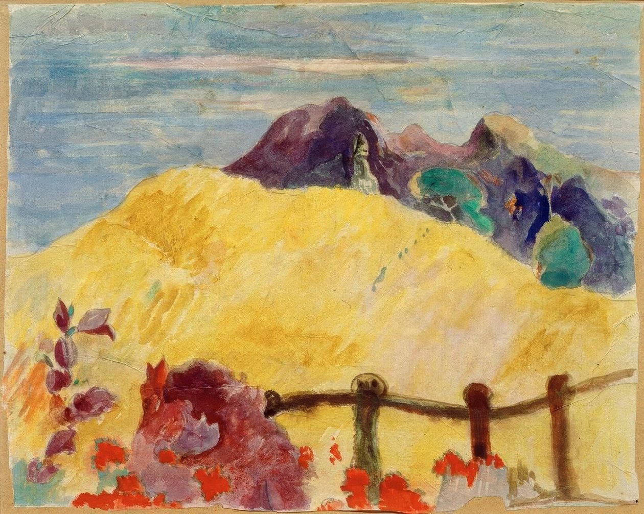 Nádvoří je mosazné od Paul Gauguin