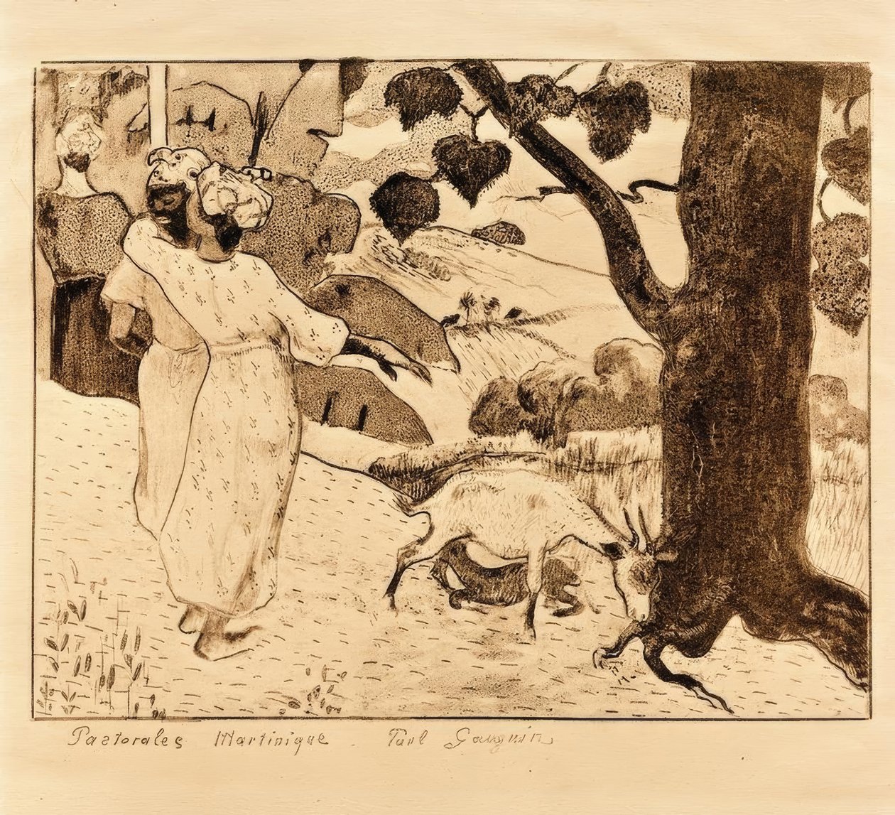 Pastorals Martinik od Paul Gauguin