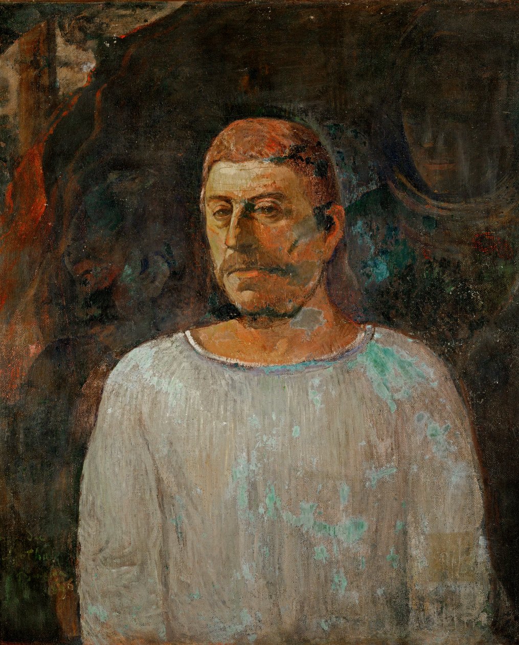 Paul Gauguin v jednoduché tunice, autoportrét (olej na plátně) od Paul Gauguin