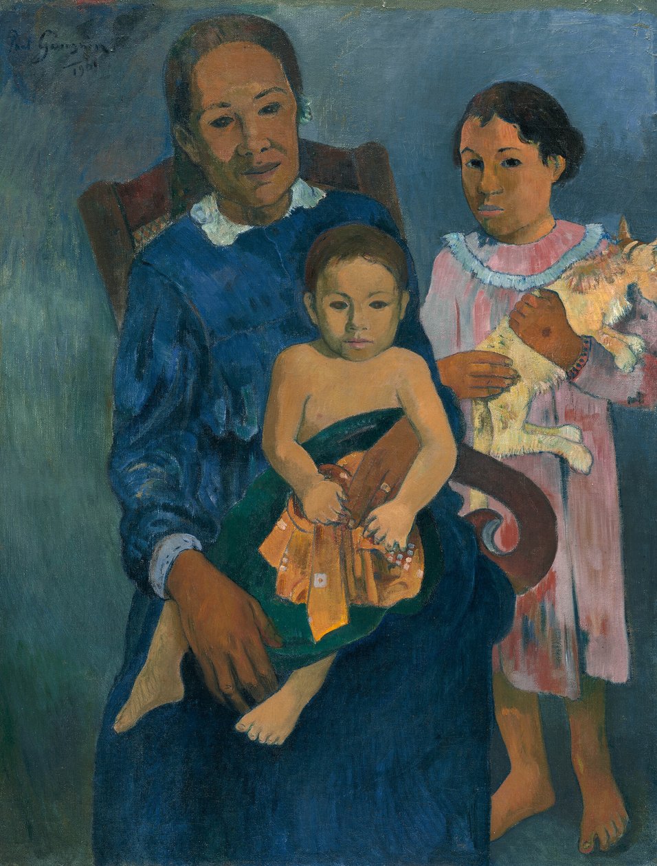 Polynéská žena s dětmi od Paul Gauguin