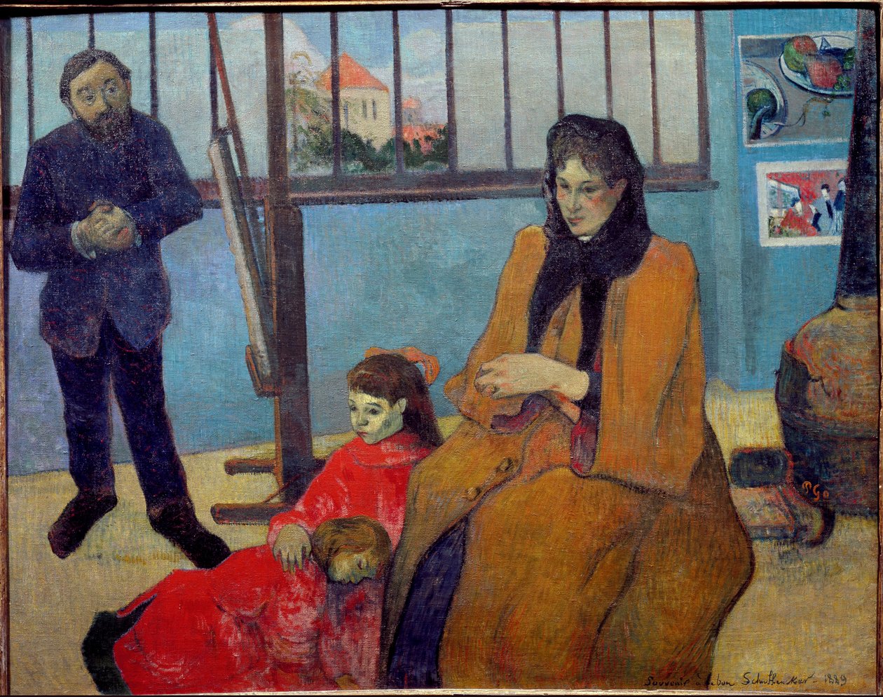 Schuffeneckerova dílna nebo rodina Schuffeneckerů (olej na plátně od Paul Gauguin