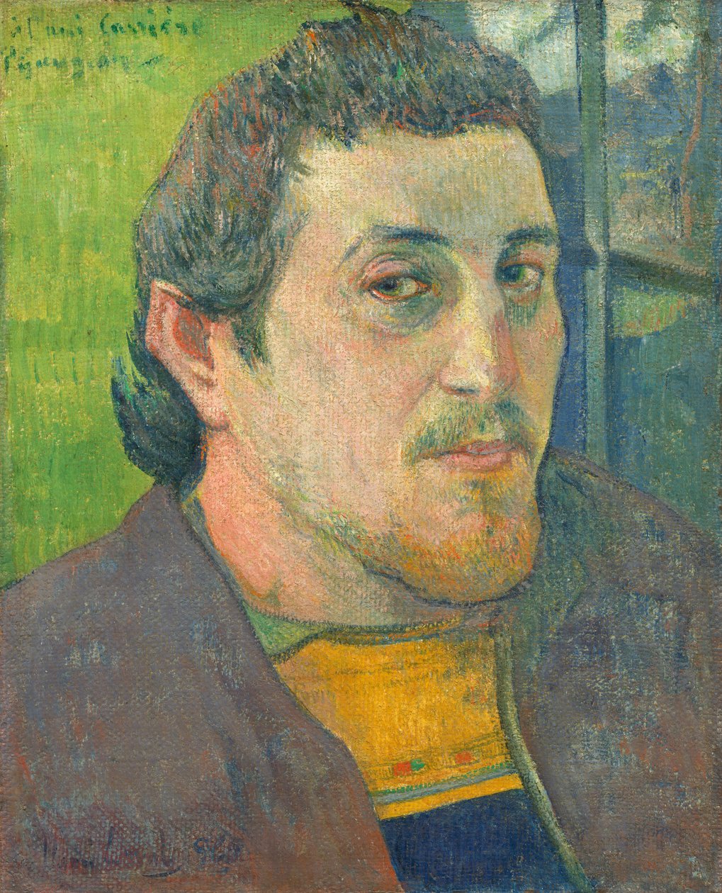 Autoportrét věnovaný Carrière, 1888 nebo 1889. od Paul Gauguin