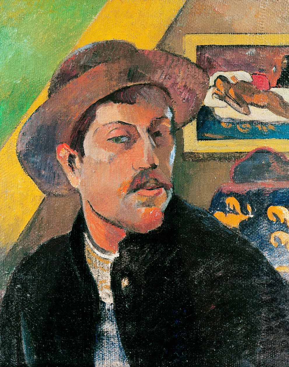 Autoportrét v klobouku, 1893-94 od Paul Gauguin
