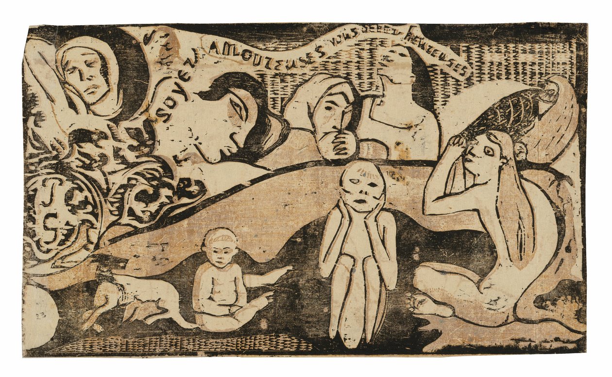 Miluj a budeš šťastný ze Suity pozdních dřevěných bloků od Paul Gauguin