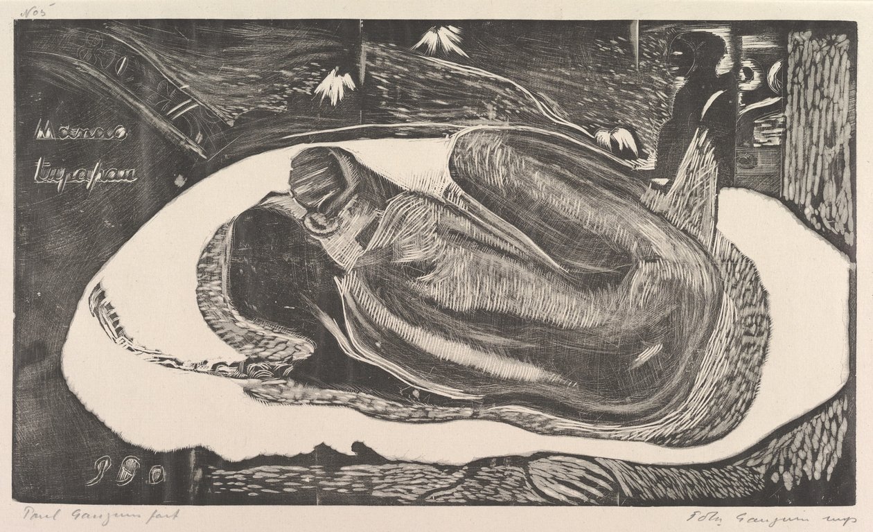 Spirit of the Dead Sledování Manao Tupapau, z vůně Noa Noa, 1893-94. od Paul Gauguin