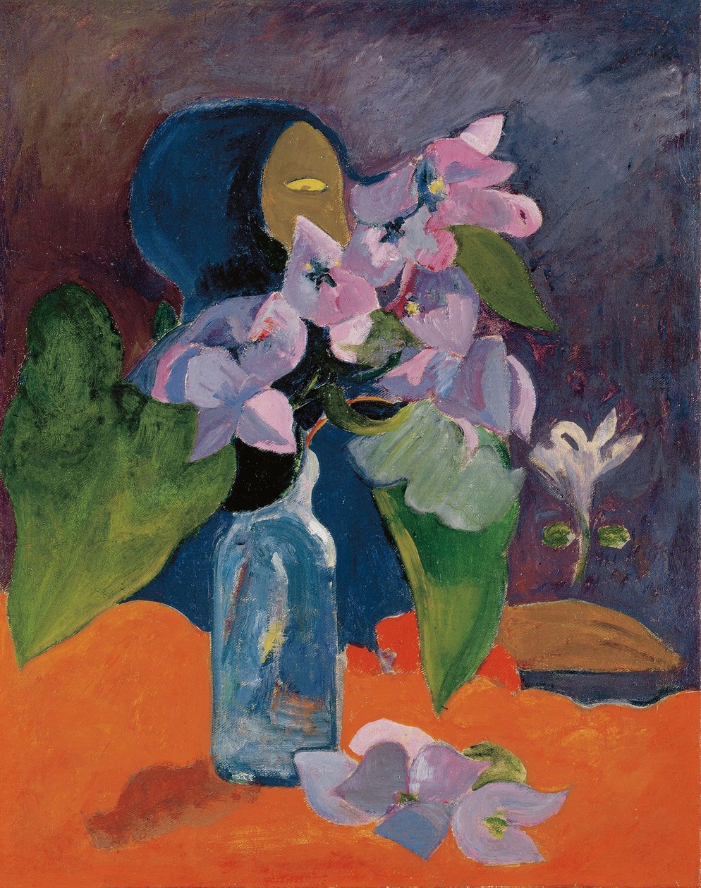 Zátiší s květinami a idolem od Gauguina, Paul Eugene Henri (1848-1903). Olej na plátně, cca 1892, Rozměr: 40,3x32. Kunsthaus Zuerich od Paul Gauguin