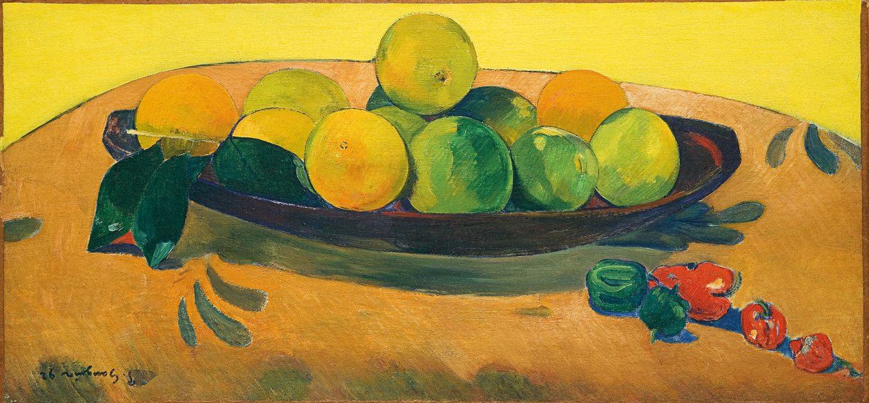 Zátiší s ovocem a paprikou; Zátiší s ovocem a paprikou, 1892 od Paul Gauguin