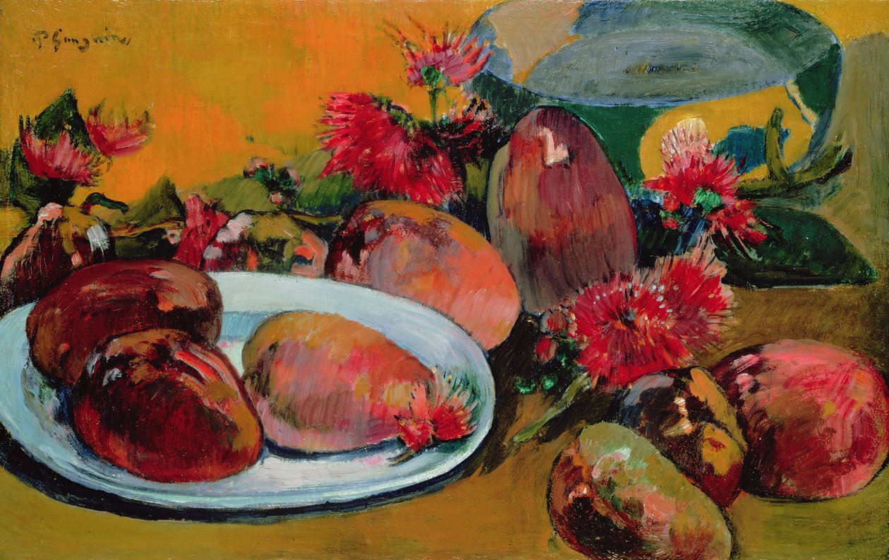 Zátiší s mangem od Paul Gauguin