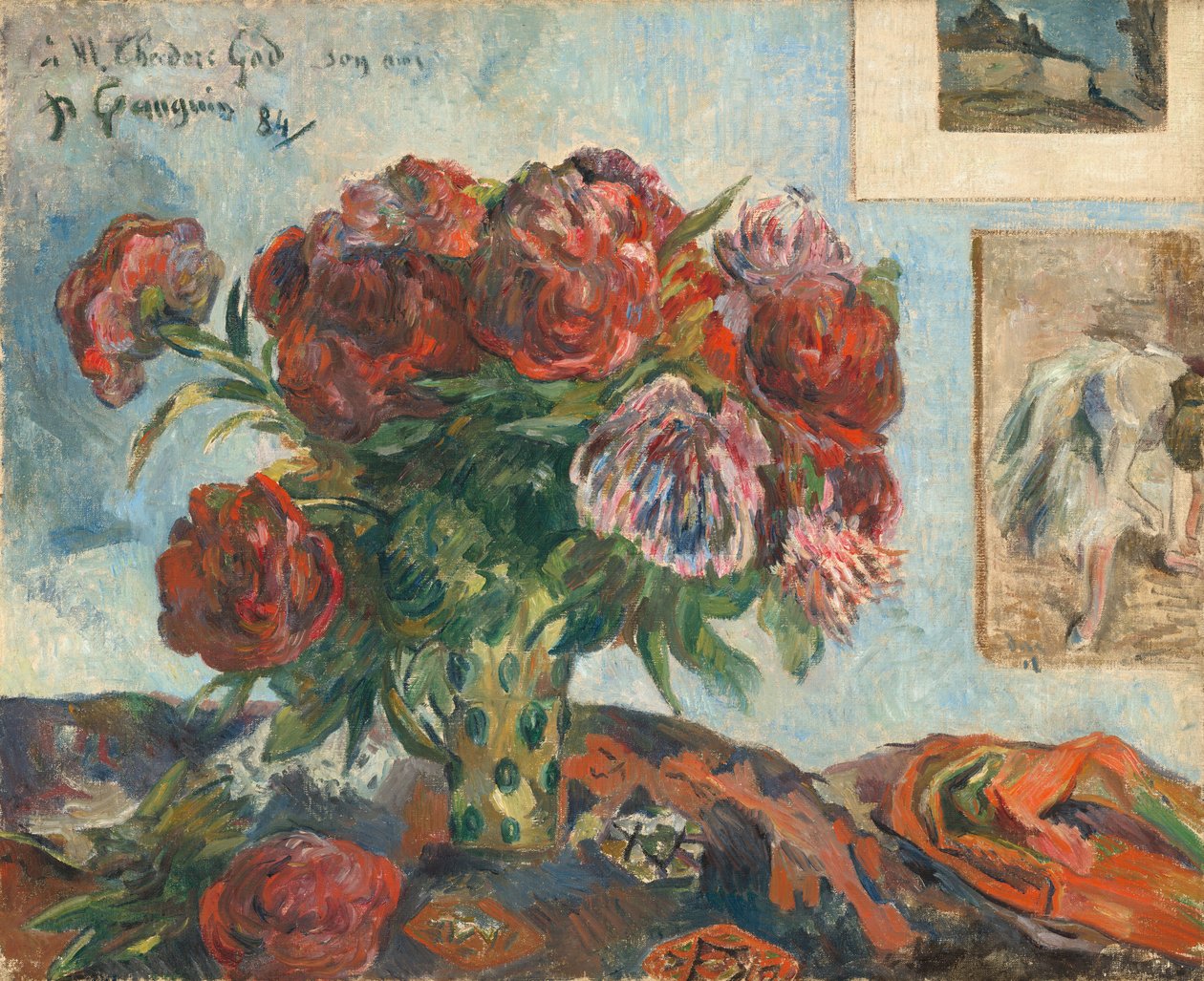 Zátiší s pivoňkami, 1884. od Paul Gauguin