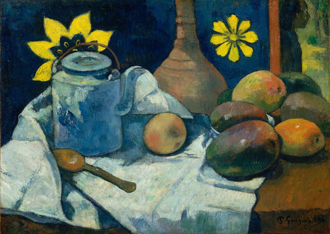 Zátiší s čajovou konvicí a ovocem, 1896. od Paul Gauguin