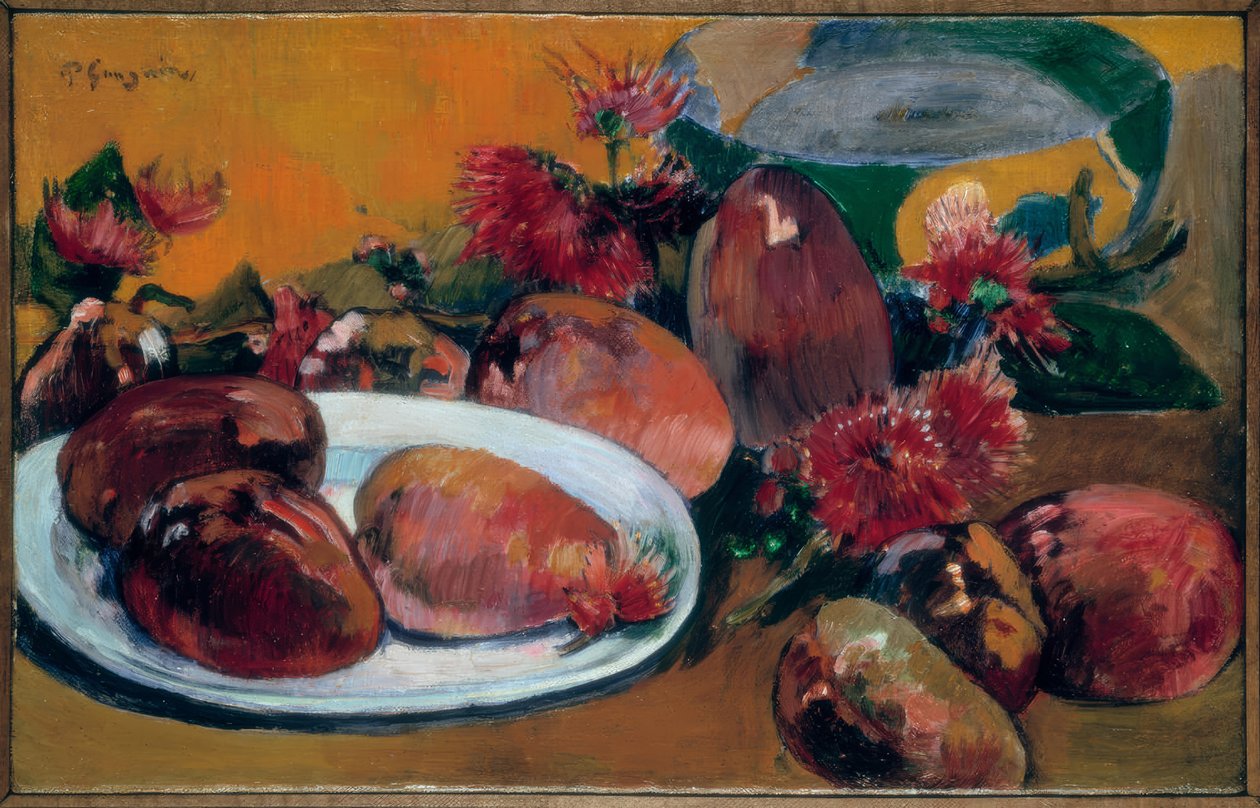 Zátiší s mangem od Paul Gauguin