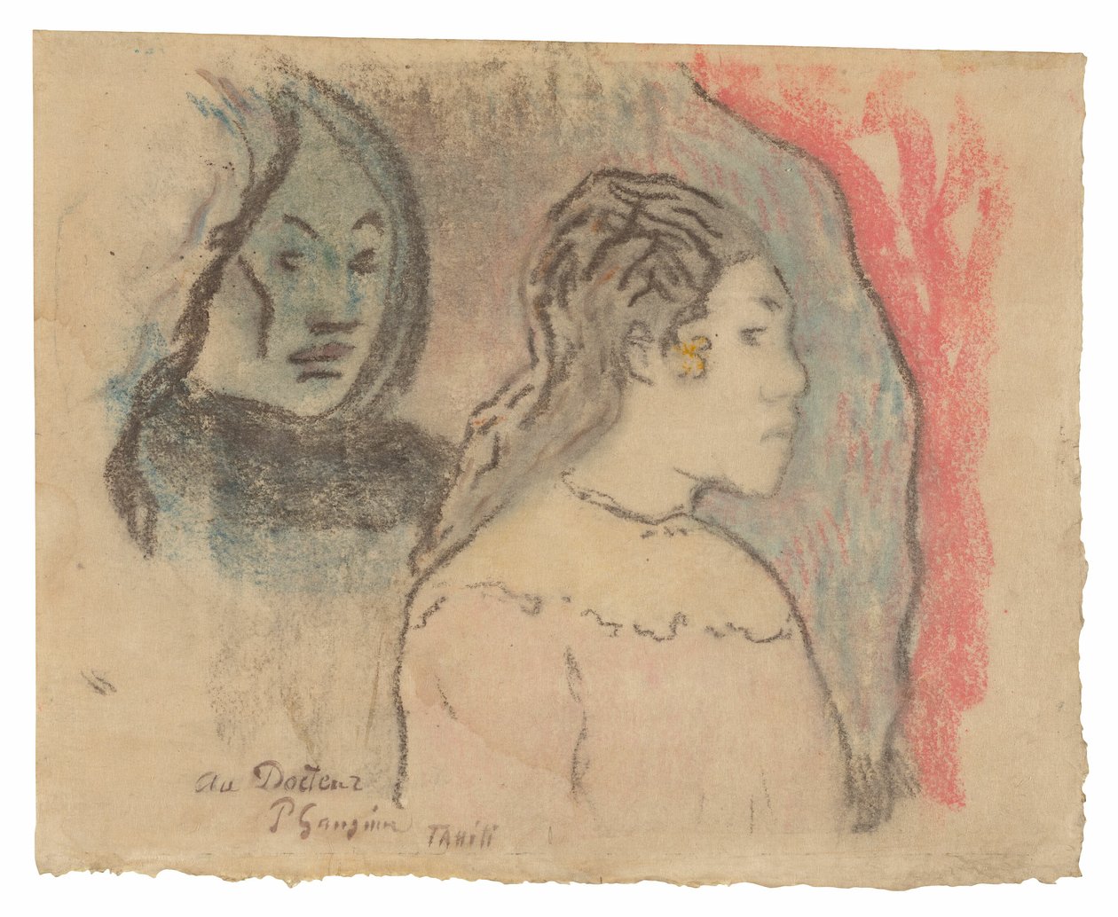 Studie tahitských hlav od Paul Gauguin