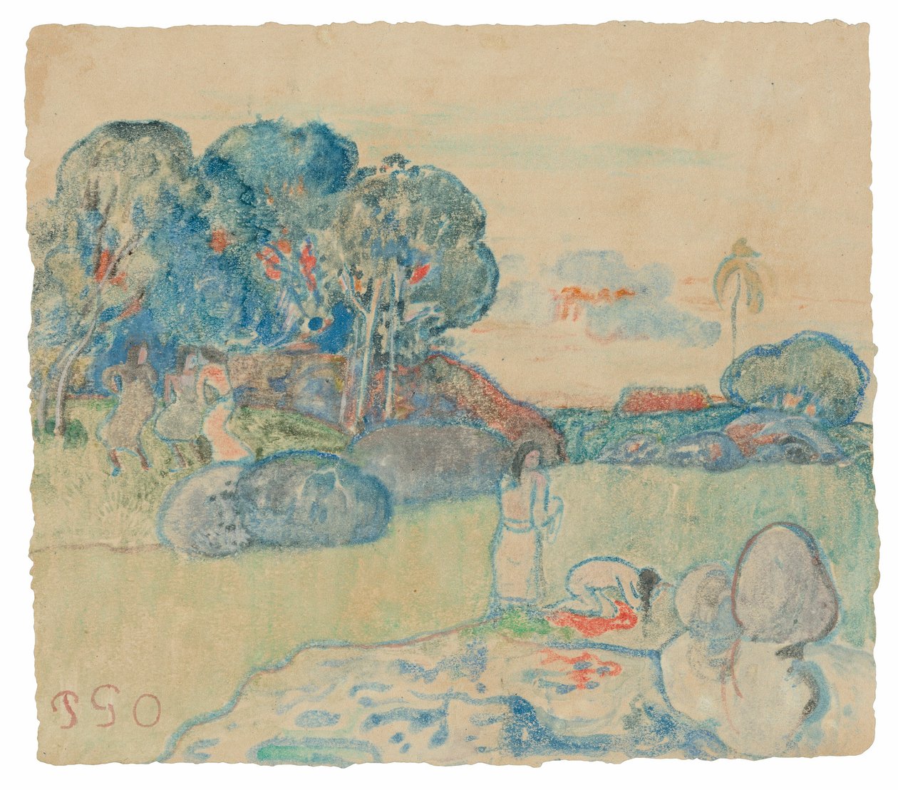 Tahitská krajina od Paul Gauguin