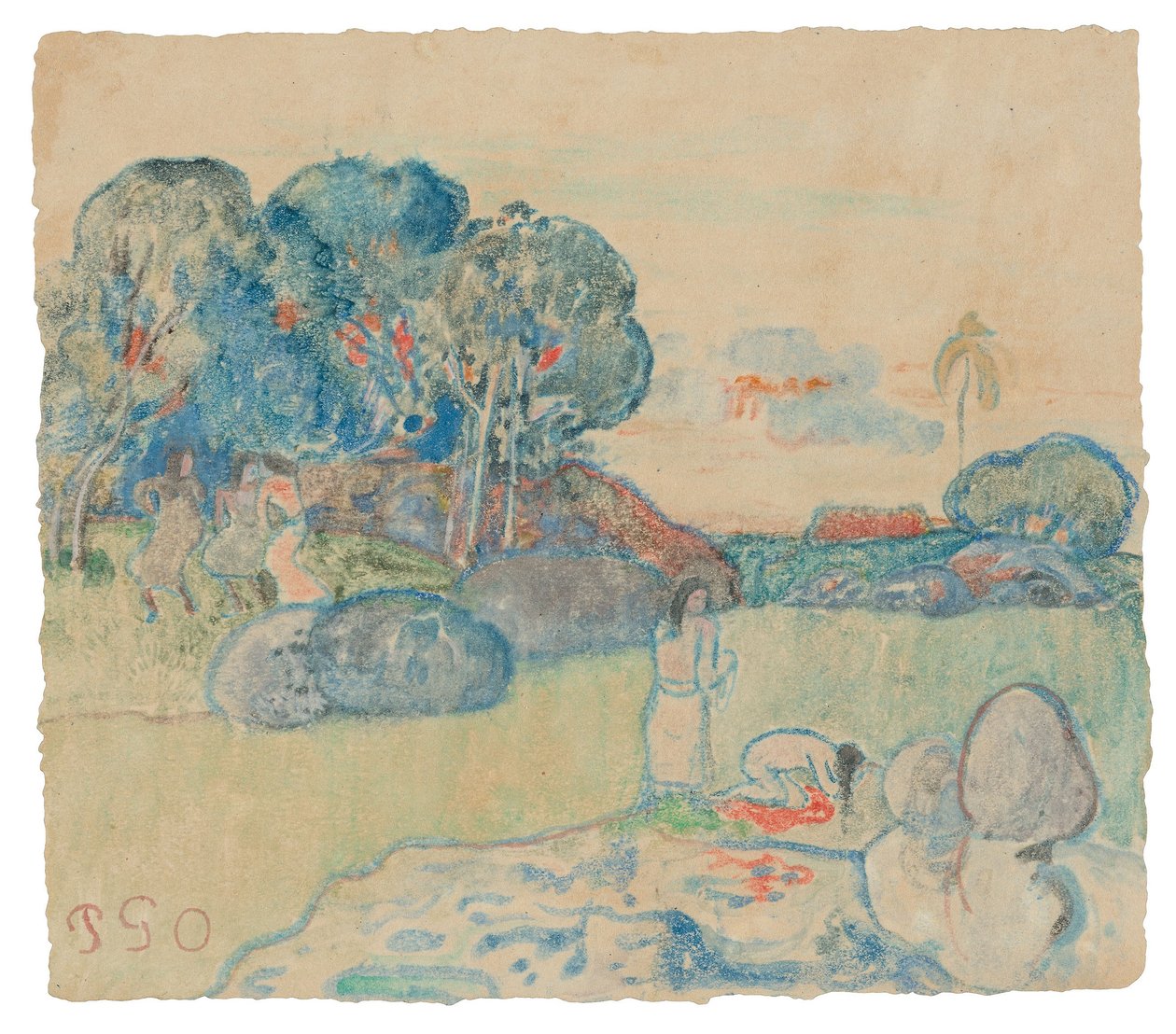 Tahitská krajina od Paul Gauguin
