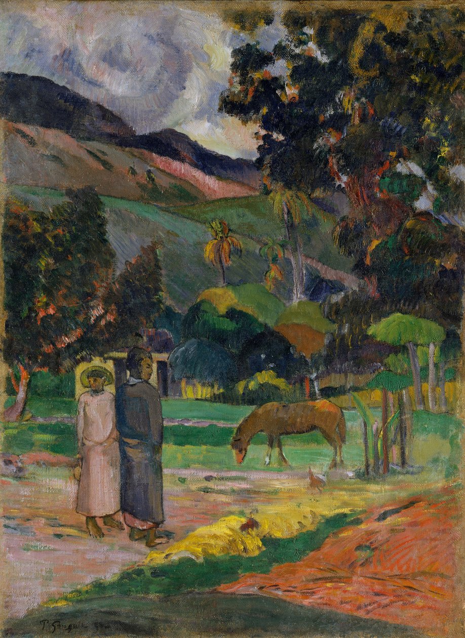 Tahitská krajina od Paul Gauguin