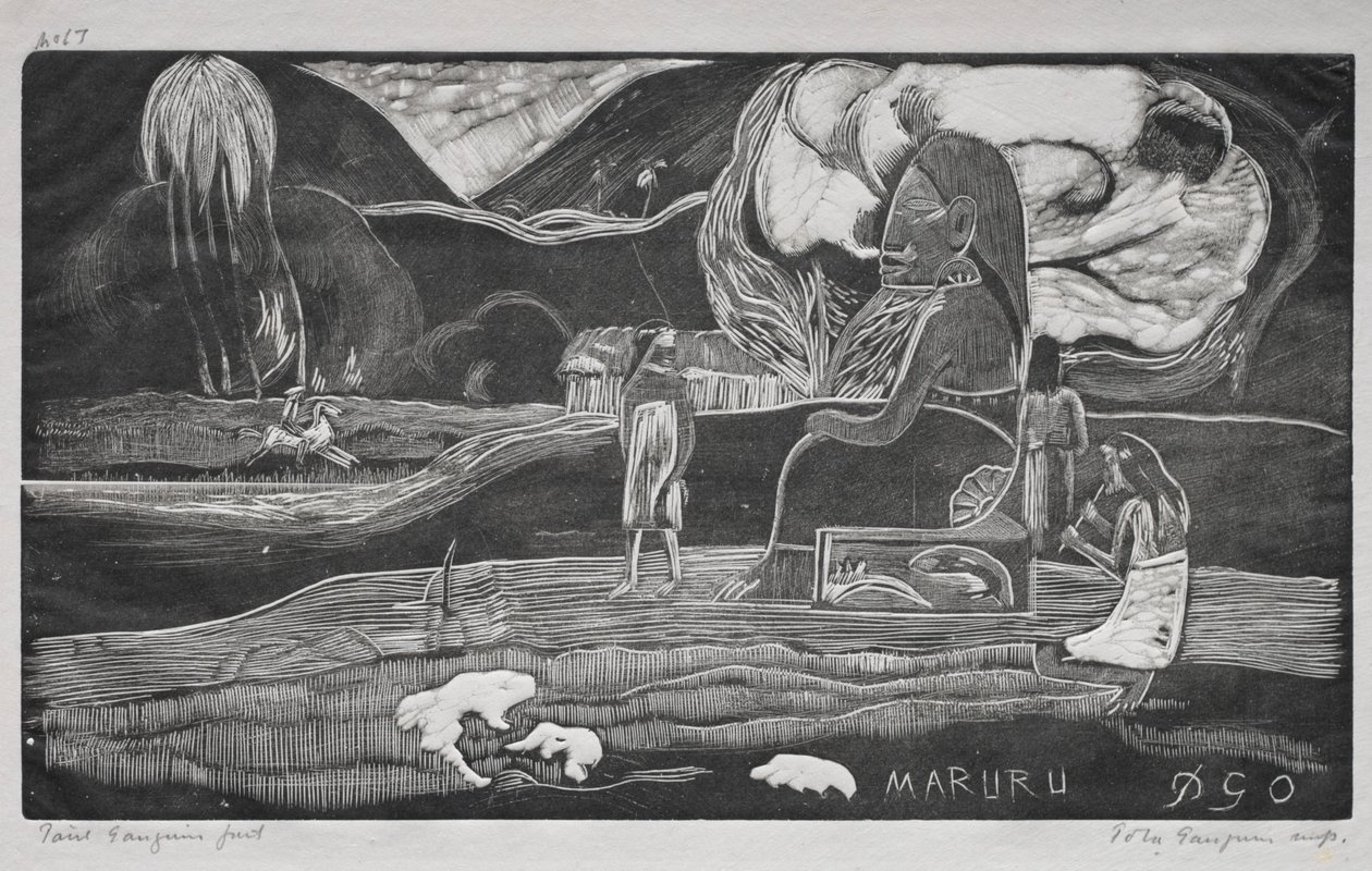 Tahitská série: Uctívání. od Paul Gauguin