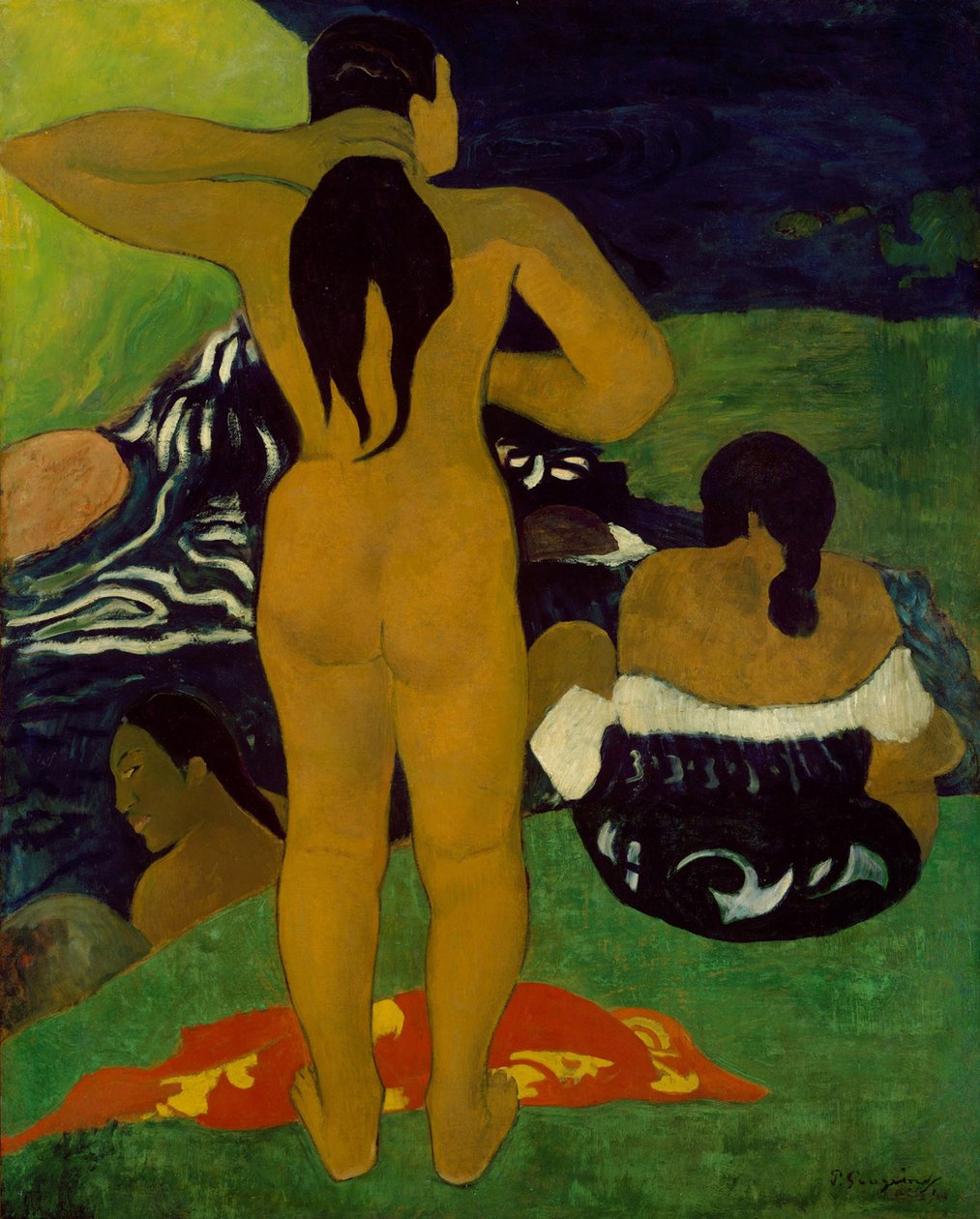 Tahitské ženy koupání od Paul Gauguin
