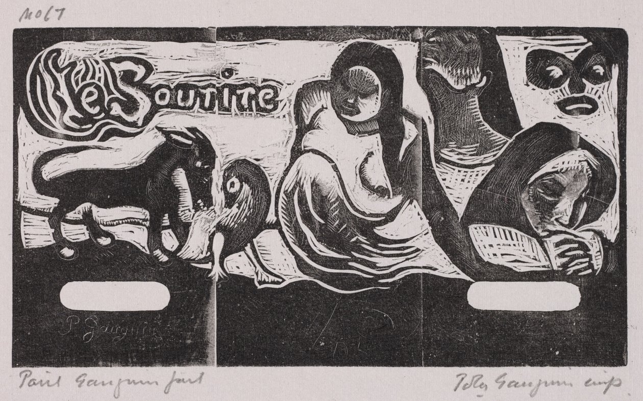Série Tahitian a Noa Noa, Úsměv (dřevoryt) od Paul Gauguin