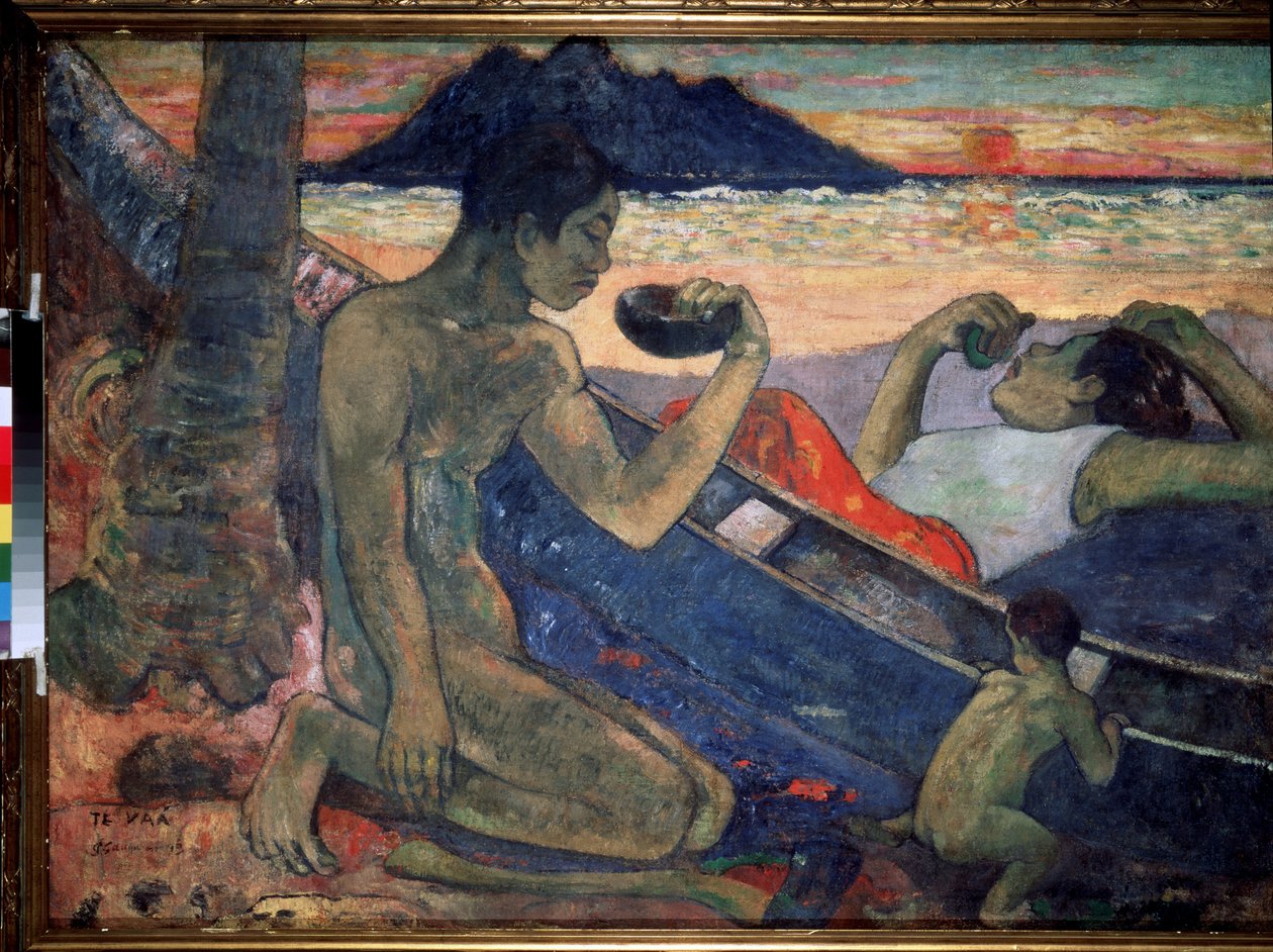 Te Vaa (Kánoe). Obraz Paula Gauguina (1848-1903) od Paul Gauguin