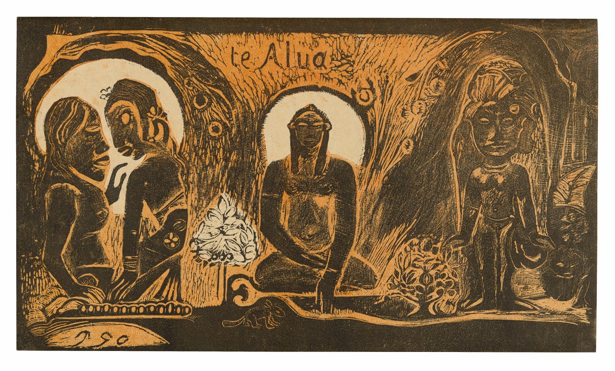 Te atua (Bůh), ze suity Noa Noa od Paul Gauguin