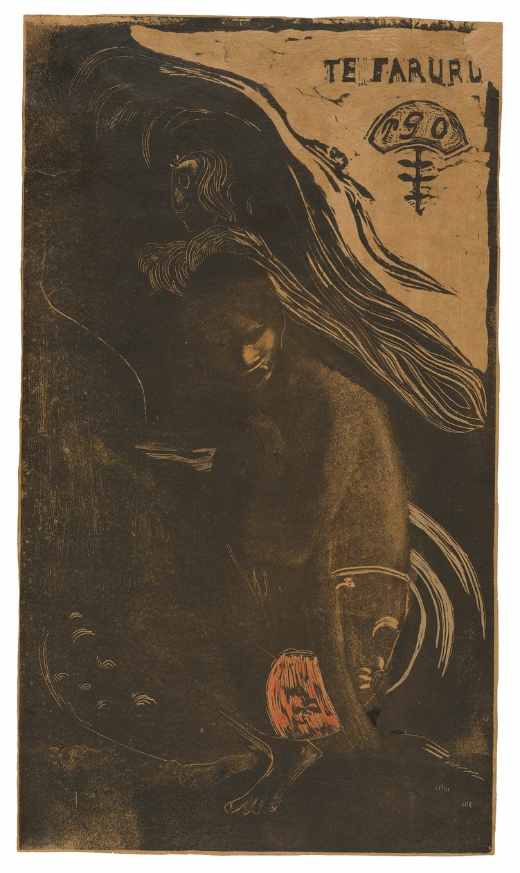 Te faruru (Tady se milujeme), z Noa Noa Suite od Paul Gauguin