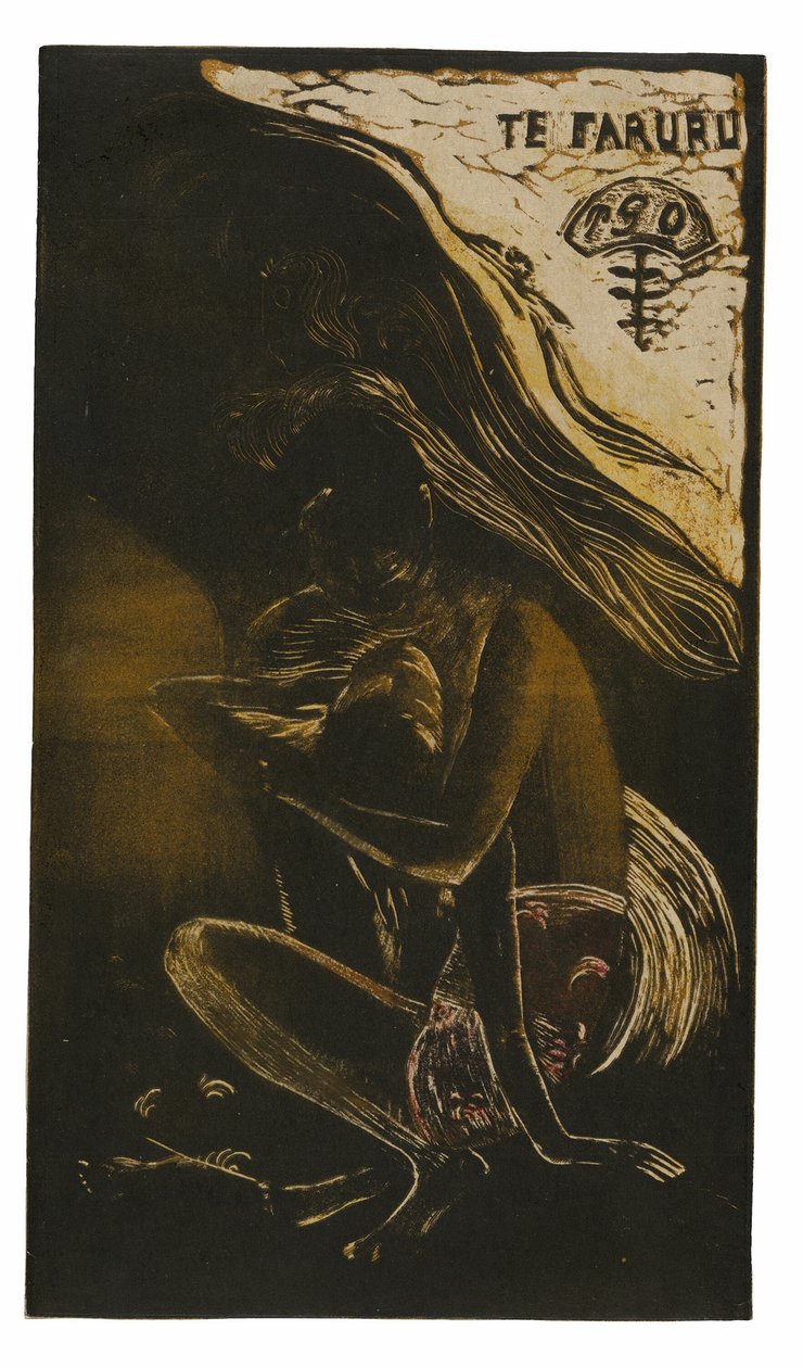 Te faruru (Tady se milujeme), z Noa Noa Suite od Paul Gauguin