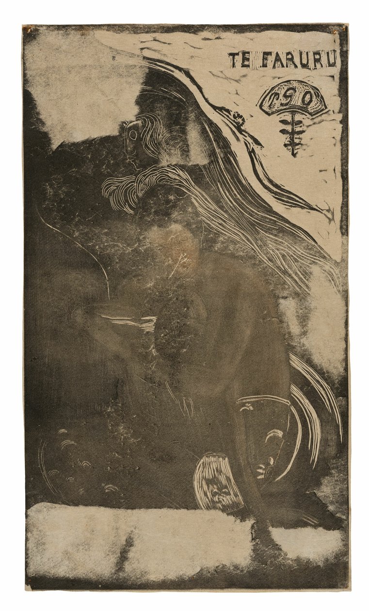 Te faruru (Tady se milujeme), z Noa Noa Suite od Paul Gauguin