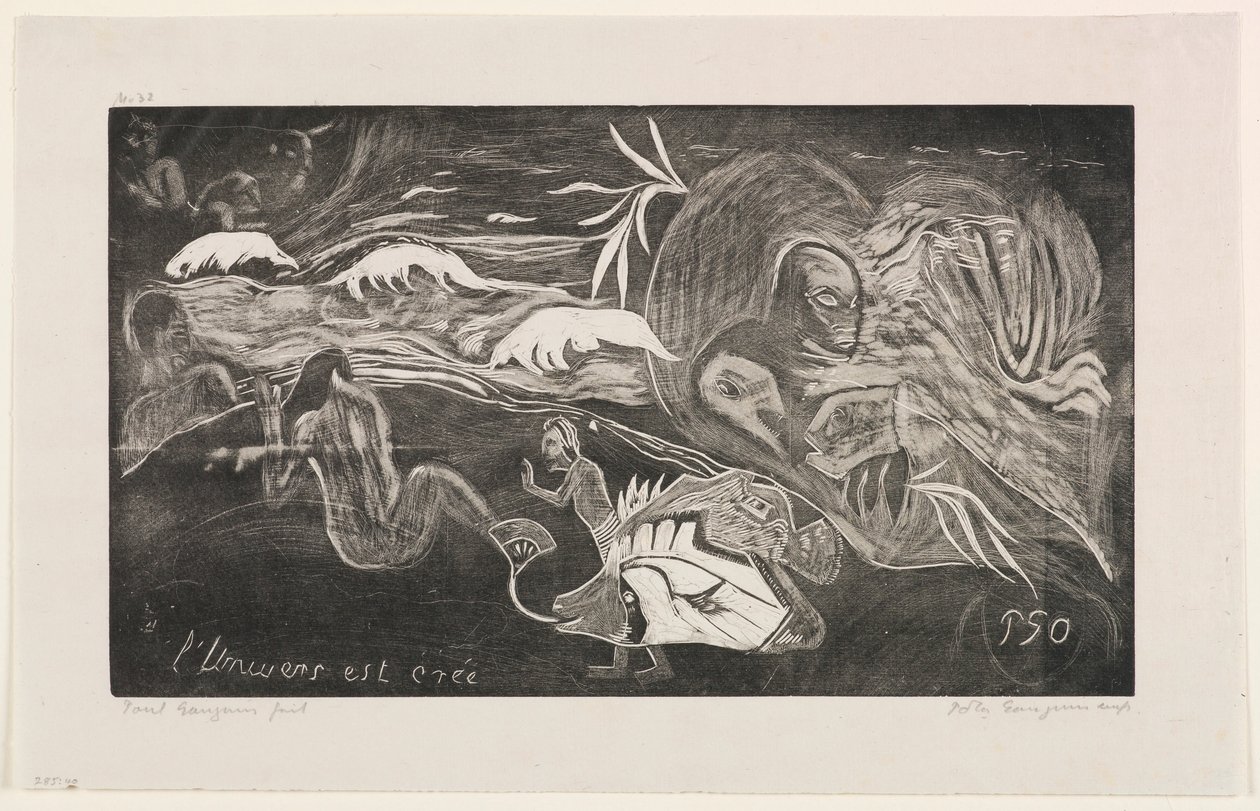 Stvoření vesmíru, ze série „Noa Noa“ od Paul Gauguin