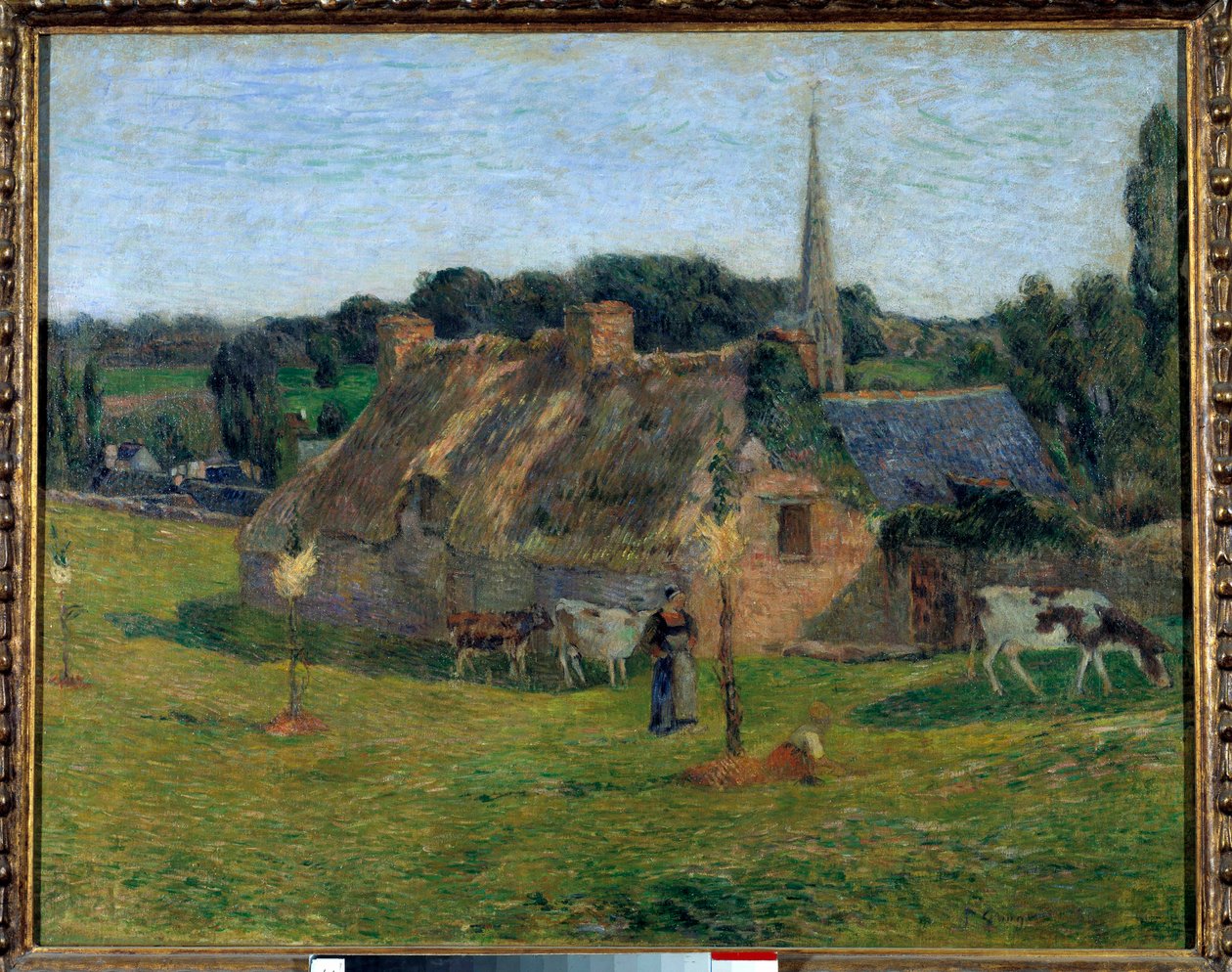 Pole Derout Lollichon a kostel Pont Aven od Paul Gauguin