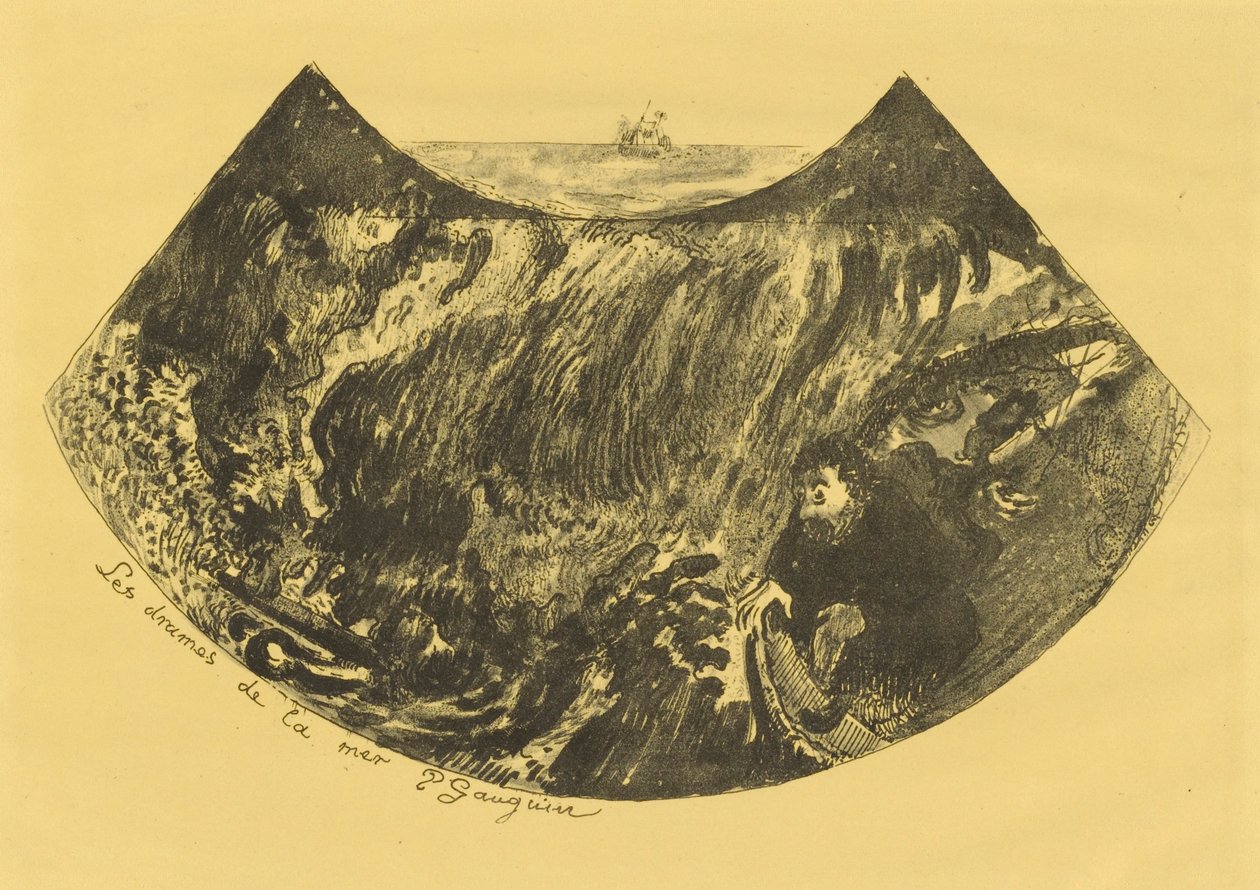 Dramata moře (Sestup do Maelstromu) od Paul Gauguin