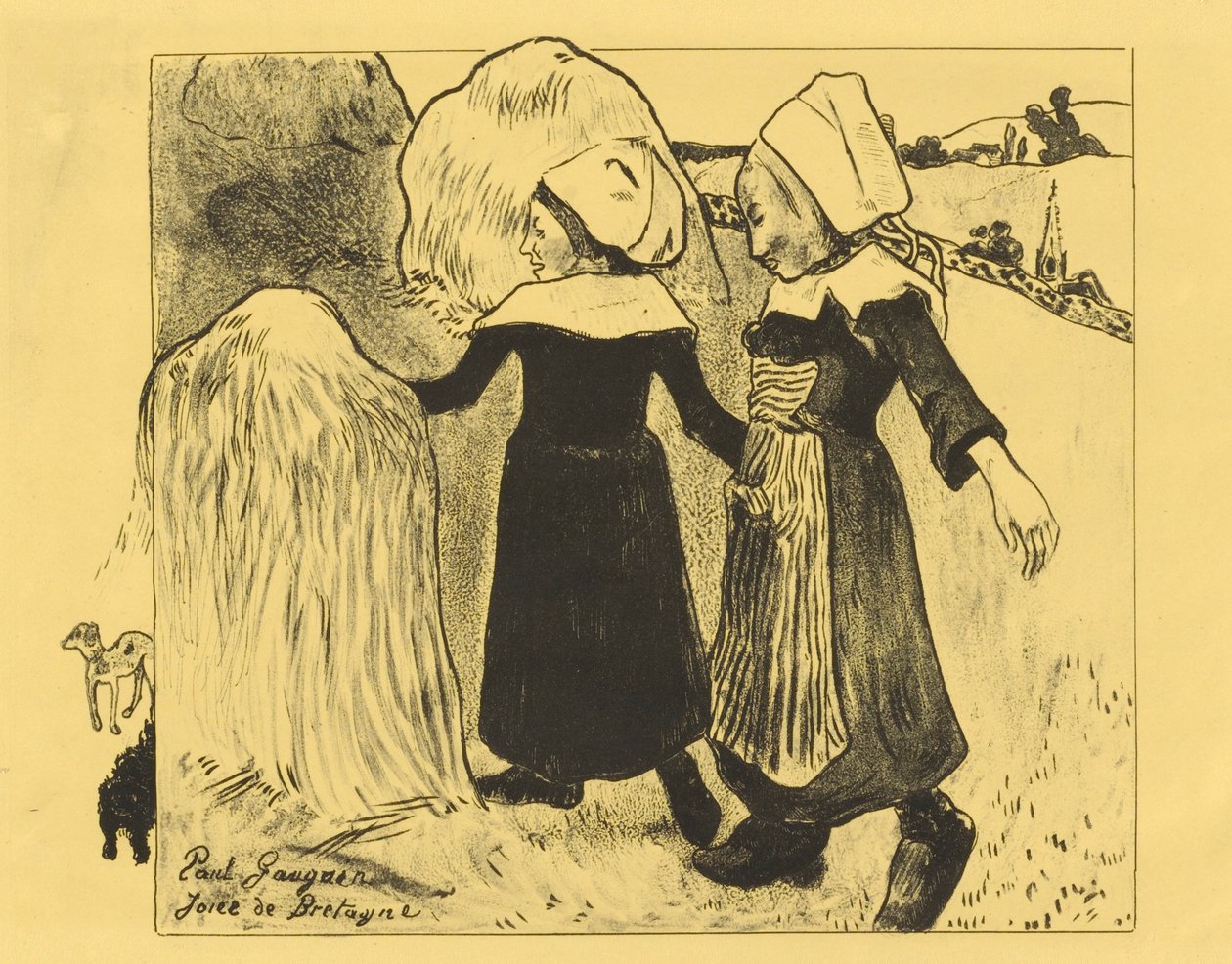 Radosti z Bretaně od Paul Gauguin