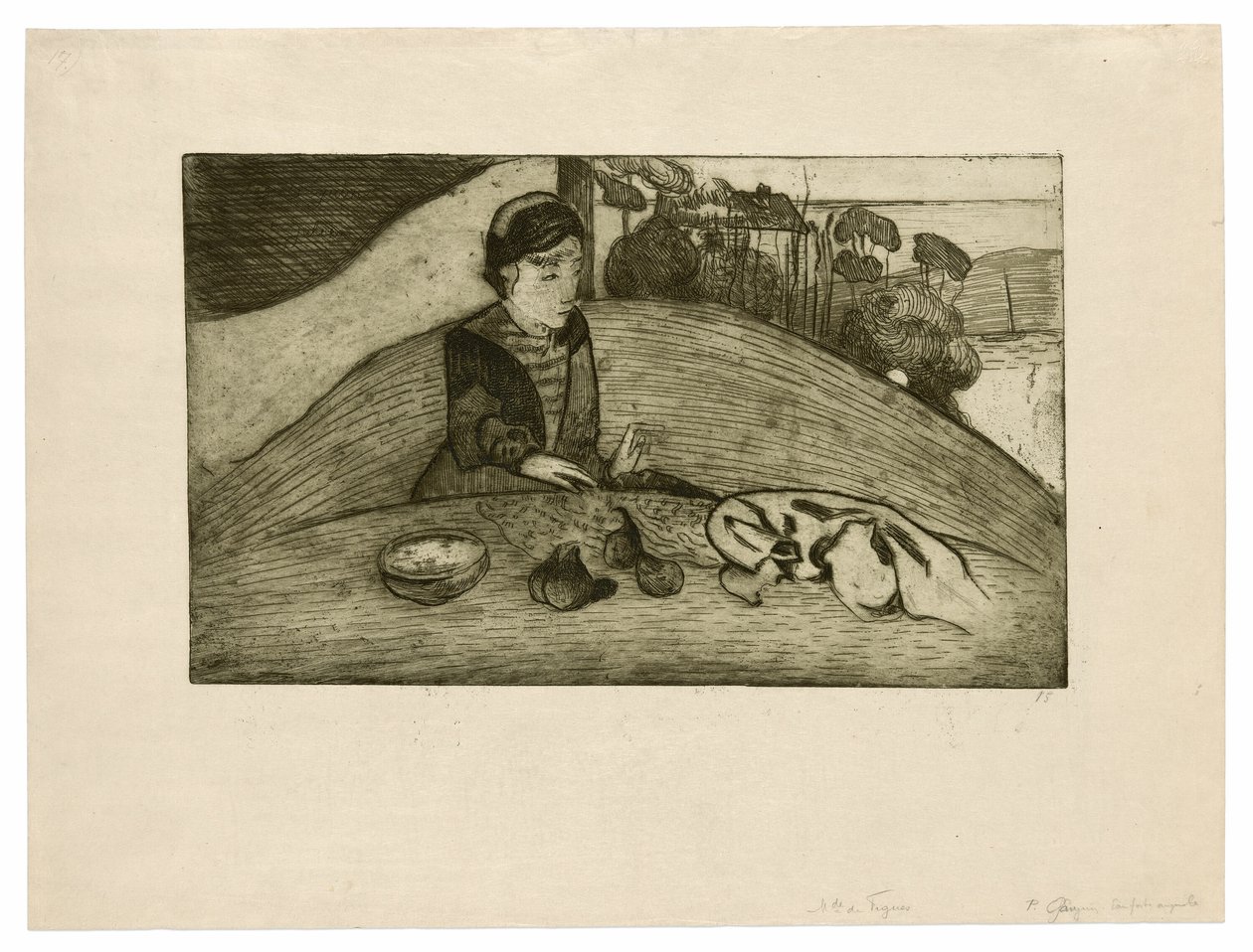 Žena s fíky od Paul Gauguin