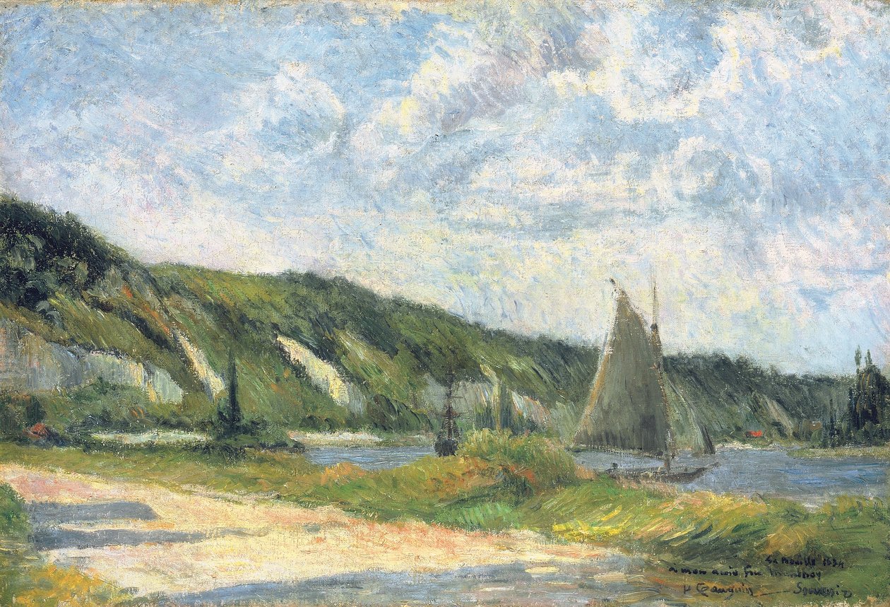 Útesy La Bouille, 1884 od Paul Gauguin